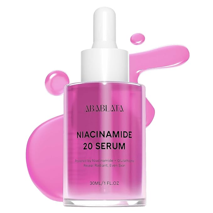 Niacinamide 20 Serum with Hyaluronic Acid, Glutathione & Tranexamic Acid - Concentrated Serum for Face, Uneven Skin Tone, Pore Care for Sensitive Skin