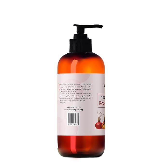 Unrefined Pure Organic Rosehip Oil-12oz