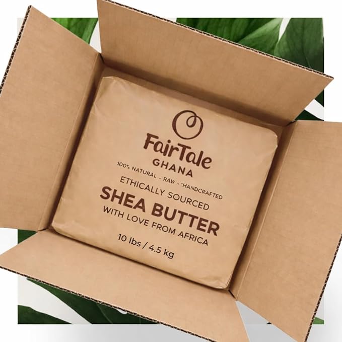 Raw African Shea Butter 10 lb | 4.5 kg - Premium Bulk, 100% Natural Unrefined, Handcrafted from Ghana