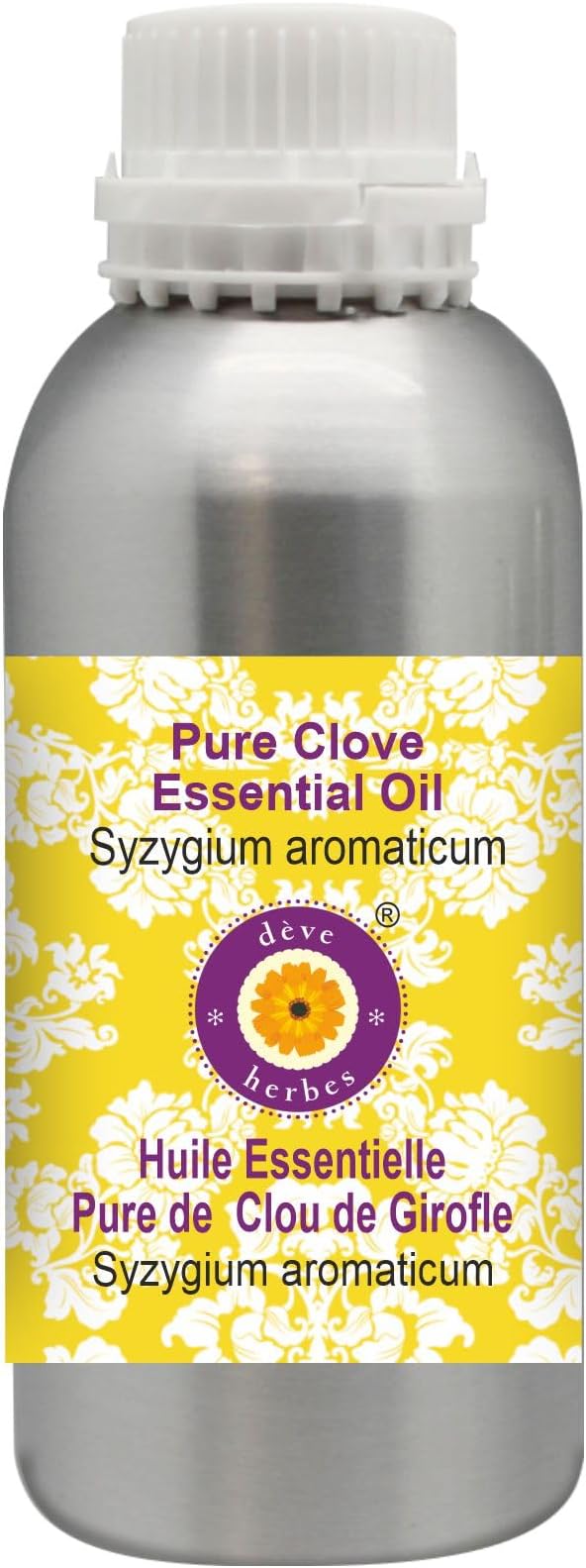 Deve Herbes Pure Clove Essential Oil (Syzygium aromaticum) Steam Distilled 300ml (10 oz)