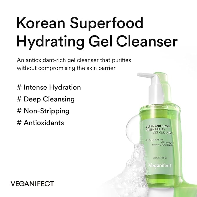 Hydrating Gel to Foam Cleanser, Low pH Gentle Daily Face Wash for All Skin Types, With AHA (Citric Acid), LHA, Glycerin, Mild Pore Care & Radiant, Balanced Skin, Korean Skincare, 205ml/6.93 fl oz