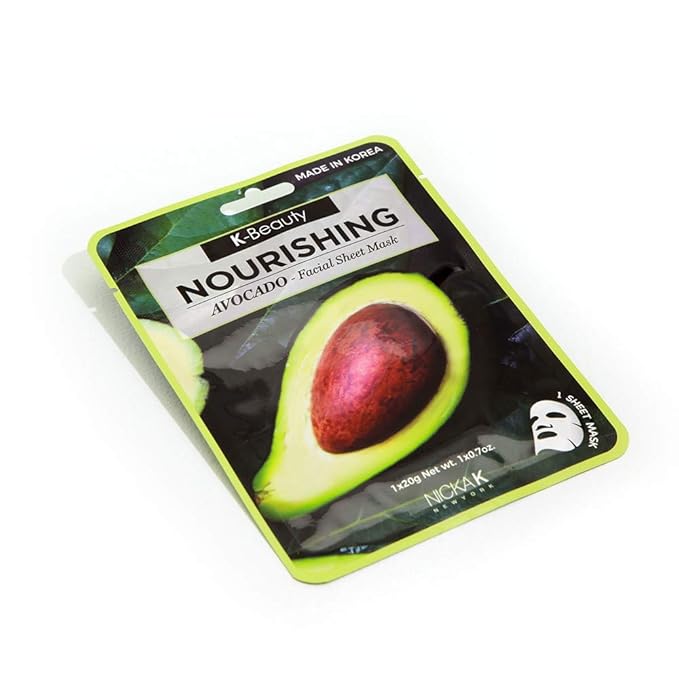 K-BEAUTY NOURISHING AVOCADO FACIAL SHEET MASK