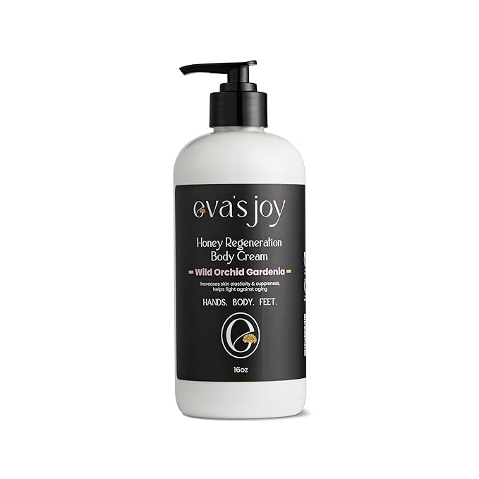 Eva's Joy Wild Orchid Gardenia Regeneration Body Cream, Nourishing Moisturizer for Soft, Glowing Skin, Supports Skin's Natural Health, 16 oz