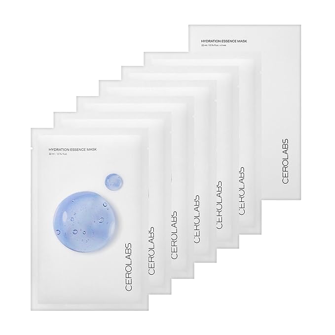 Hydration Essence Mask (5+1ea), Intensive Hydrating Sheet Mask for Dry & Sensitive Skin, Deep Moisture Korean Skincare Facial Mask, Clean Beauty, Vegan