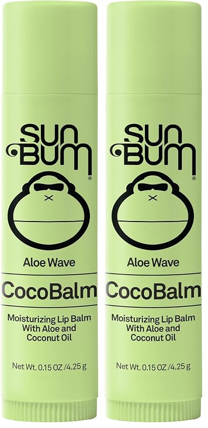 Sun Bum Cocobalm Aloe Wave - Hydrating Lip Balm With Coconut Oil and Aloe Vera - 0.15 oz Stick (Pack of 2)
