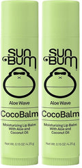 Sun Bum Cocobalm Aloe Wave - Hydrating Lip Balm With Coconut Oil and Aloe Vera - 0.15 oz Stick (Pack of 2)