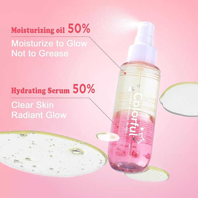 Nourishing Skin Essence Oil, Half Botanical Extracts, Locks Moisture, Smooths Dryness, Half Plant Essence Water, Deep Hydration, Firms Skin. Classic Rose Scent.