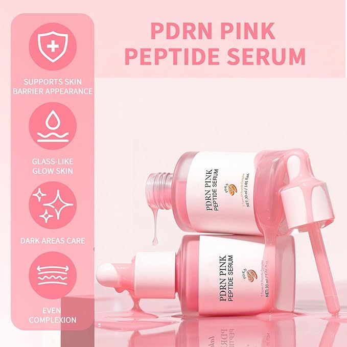 Salmon DNA Peptides Serum For Face, PDRN Serums with Niacinamide,5 Peptides Complex Designed to Support Skin Firmness, Elasticityn, Hydration Moisturizing, Uneven Skin Tone Korean Skincare