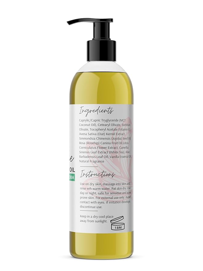 Planet Eden Vanilla Cake Hydrating Cleansing Oil - Natural Hydration - Gentle Oil Based Cleanser with MCT, Jojoba, Rosehip and Vanilla Oil - Does not strip or dry out skin - Leaves Skin Ultra Soft -