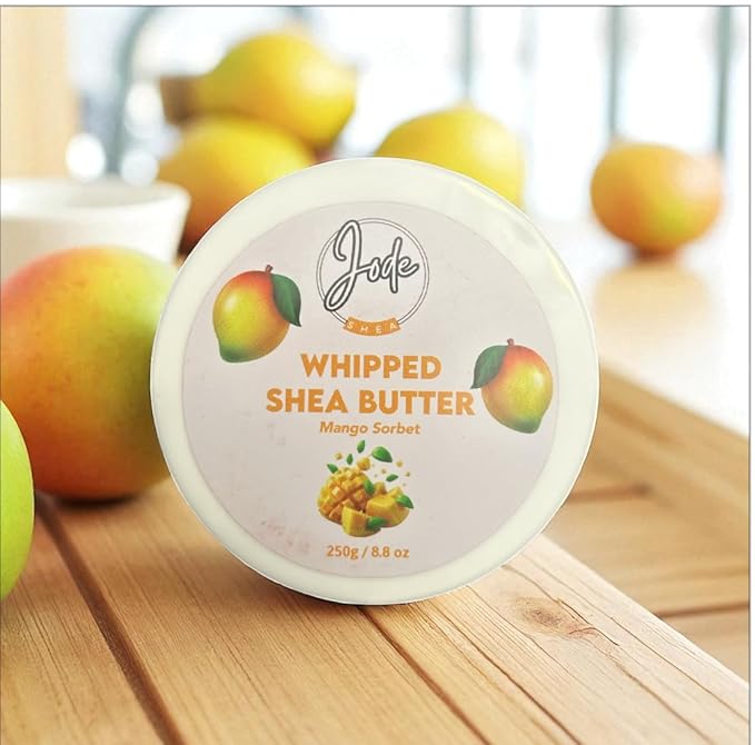 Whipped Mango Sorbet Body Butter, Natural Shea Butter, Long-Lasting Moisture, Fruity Fragrance, 250g/8.8 oz