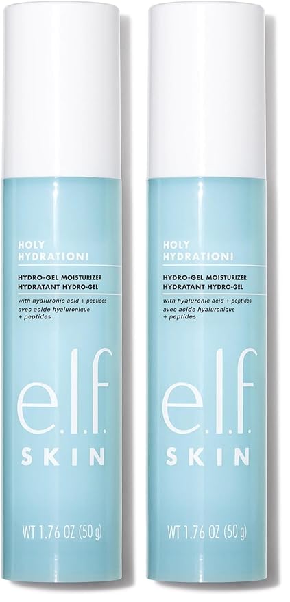 e.l.f. SKIN Holy Hydration! Hydro-Gel Moisturizer,Hydrates & Moisturizes Skin for a Plumped Up Complexion,Lightweight & Quick-Absorbing,1.76 Oz,(Pack of 2)