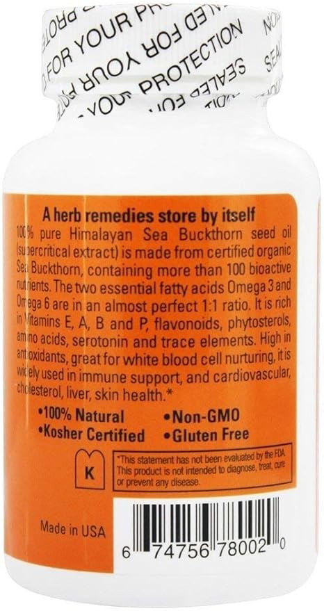 SEABUCK Wonders SEA Buckthorn Seed Oil, 60 SGEL