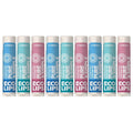 Eco Lips Pure & Simple Raspberry, Coconut and Vanilla Organic Lip Balm 9-Pack (0.15 oz.) - 100% Natural. 100% Plastic-Free Packaging | Made in USA & Cruelty Free