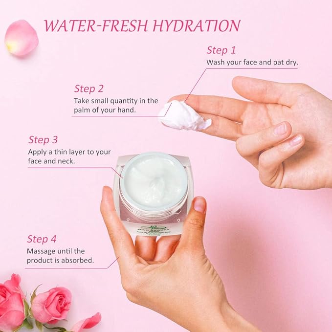 M&A BEAUTY Organic Rose Oil Day Cream 3 in 1 facial moisturizer With SPF 30 and hyaluronic acid 1.7 OZ supper moisturizing