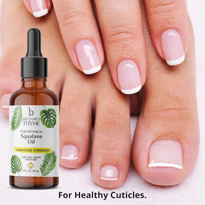 Brittanie’s Beauty 100% Pure Squalane Oil for Hair, Skin & Nails – Lightweight Hydration for Radiant Glow, Smooth Skin & Silky Hair | Clean, Vegan, Non-Greasy Formula, 2oz
