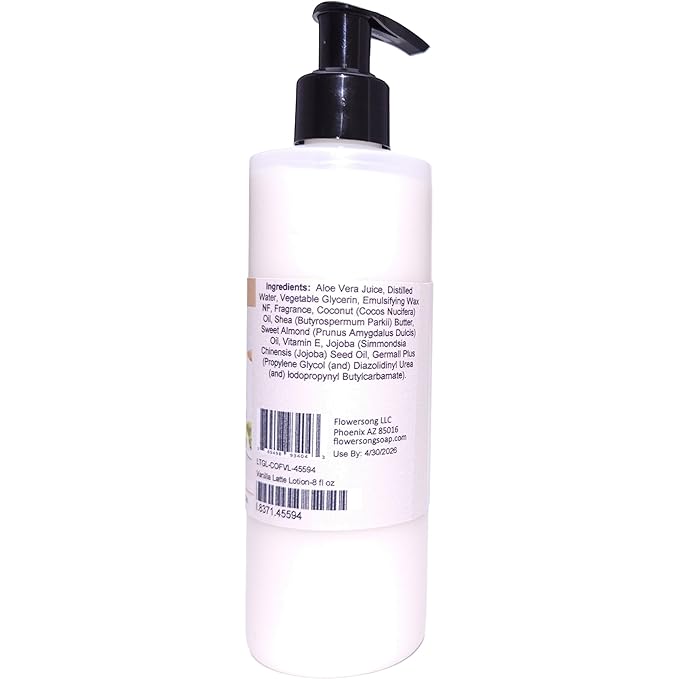 Blossom to Bath Vanilla Latte Lotion (8 Ounce) - Phthalate Free Fragrance - Absorbs Quickly with a Deep Vanilla Scent