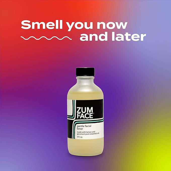 Indigo Wild Zum Face Gentle Facial Toner - Natural Face Toner for Women & Men - Soothing Toner with Witch Hazel - Lemon & Geranium Scent - 4 fl oz