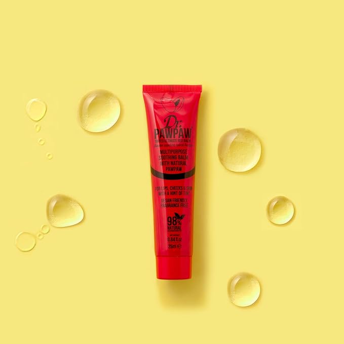 Dr. PawPaw Multipurpose Soothing Tinted Balm - Lip Balm for Lips, Cheeks, Eyes – Tinted Lip Balm - Lip Moisturizer with Pawpaw - Ultimated Red - 0.84 oz
