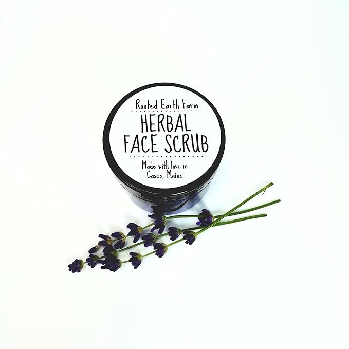 Herbal Face Scrub - For All Skin Types - 2 oz - Everyday Facial Wash - Natural Exfoliation