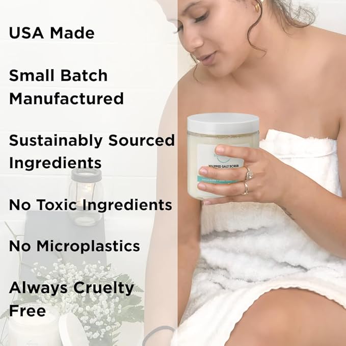 Sumbody USA Vanilla Shea Sugar Body Scrub Goat Milk (9oz) Moisturizing Exfoliating Body Foot Hand Scrub Hydrating Nourishing Bath Essential Scrubs Women Teens Gift Self Care