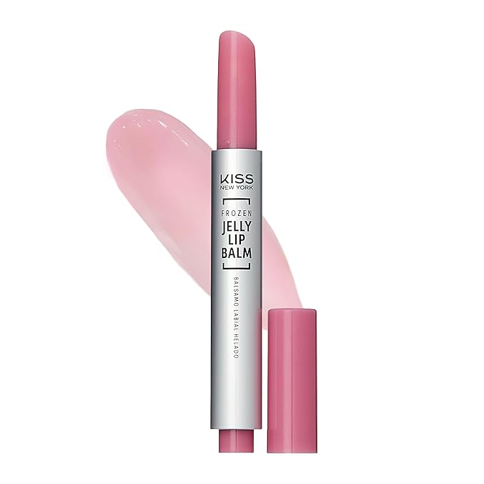 KISS NEW YORK Frozen Jelly Lip Balm Pen, High Shine Lip Gloss for Sheer Tint, Hydrating Melting Lipstick With Hyaluronic Acid, Cooling Effect With Menthol, Non-Sticky & Long Lasting (S.Trans Red)