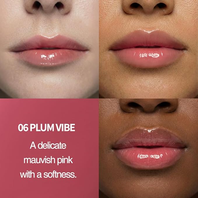 VIDIVICI Peptide Butter Tint Balm | 10 Color Variants, Moisturizing Lip Tint with Melting Peptide Complex™ & Sheer Tinted Glow - 06 PLUM VIBE (12g, 0.42Oz)
