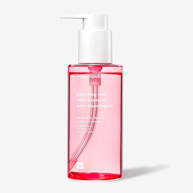 Face Republic Blooming Rose Melt & Remove Pore Cleansing Oil 150ml 5.07 fl oz | Oil Cleanser for Face | Pore and sebum care, Blackhead remover | Waterproof Makeup remover | Vegan Korean Skin Care