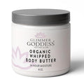 GLIMMER GODDESS Organic Whipped Body Butter for Women - Moisturizer Cream with Shea & Cocoa Butter, Almonds & Coconut Oil - Honeysuckle, 8oz