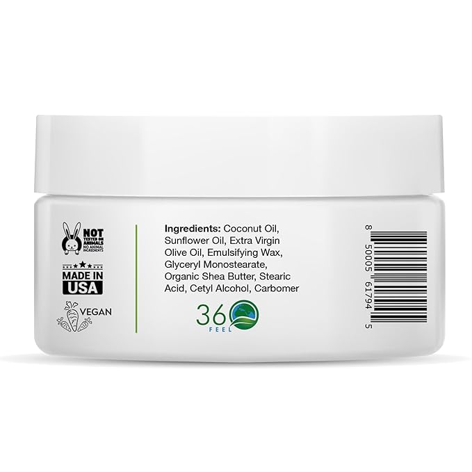 360Feel Cool Fresh Aloe Body Lotion - Hydrates with Coconut & Olive Oil, Plant-Based, Non-Greasy, Sensitive Skin, All Day Use