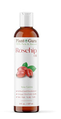 Plant Guru Rosehip Oil Refined 8 fl. oz. – Cold Pressed, 100% Pure & Natural Carrier for Skin, Face, Body, and Hair Moisturizing. Great for DIY Creams, Lotions, and Lip Balms