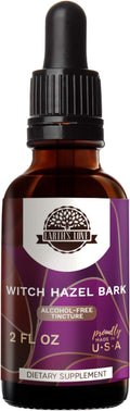HerbEra Earth's Love - Witch Hazel Bark Alcohol-Free Herbal Extract Tincture, Super-Concentrated Witch Hazel Bark (Hamamelis virginiana) Dried Bark (2 Fl Oz)
