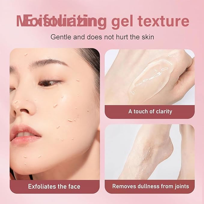 Natural Turmeric & Vitamin C Exfoliating Gel 5.3oz, Gentle Face Scrub for Dull & Dry Skin, Removes Dead Skin
