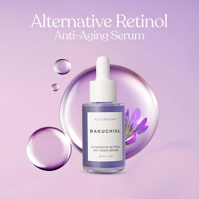 Bakuchiol Face Serum – Bakuchiol Retinol Alternative – Organic Bakuchiol Serum with Collagen and Peptides – Natural Anti-Aging Serum for Fine Lines, Wrinkles, Dark Circles