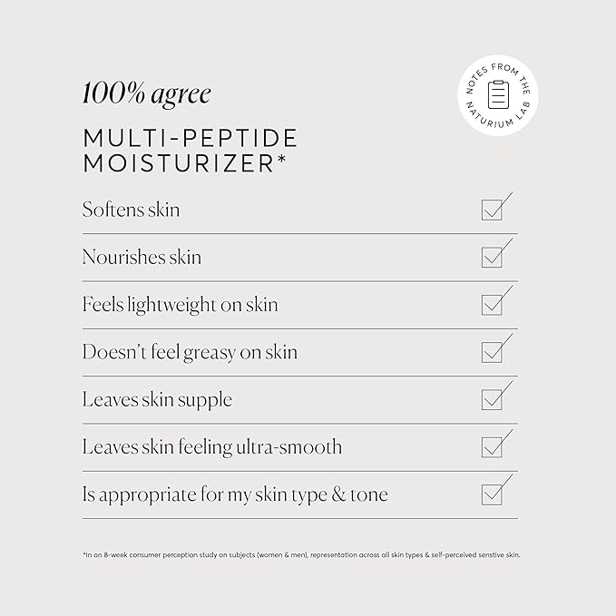 Naturium Multi-Peptide Moisturizer Jumbo, Hydrating & Smoothing Skin Care, Moisturizes with Ethylated Vitamin C & Panthenol, 3.4 oz
