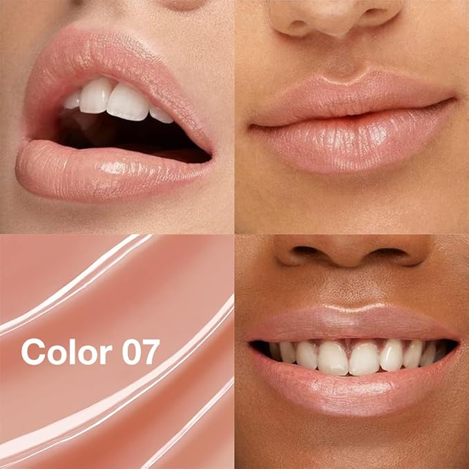Nude Pink Tinted Lip Balm, Hydrating Sheer Soft Matte Finish Lipstick for Women, Creamy Natural Color Lip Tint Balm Lightweight And Non-greasy Lip Glow Long Lasting Waterproof for Dry Lips 07#