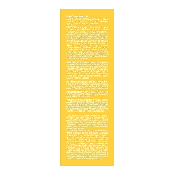 Korean Vitamin C Serum for Brightening and Glowing Skin with Ascorbic Acid & Vitamin Tree Water, Facial Serum 1.69 Fl Oz