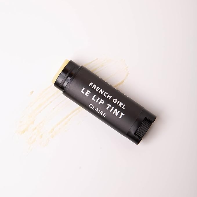 French Girl Le Lip Tint - Moisturizing & Hydrating Lip Balm for Sheer, Buildable Coverage & Shine, Clean Formula, Organic Ingredients, Vegan & Cruelty-Free - Claire