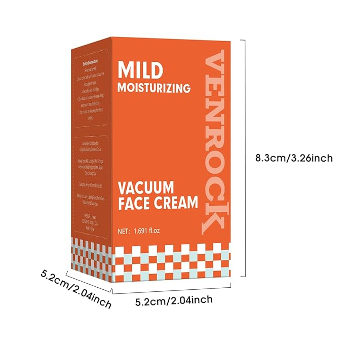 Venrock Mild Face Cream, Daily Facial Moisturizer for Sensitive Skin, Hydrating & Nourishing Skincare with Macadamia Oil+Probiotics+Hyaluronic Acid, Repair Barrier, 72 H Moisture Lock, 1.69 fl oz