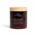 A LA MAISON Earth Body Scrub – White Tea & Rose – Natural Pumice Scrub with Shea Butter & Olive Oil – Gently Exfoliates & Softens Skin – French Formula – Plant-Based – 7 oz – Amber Collection