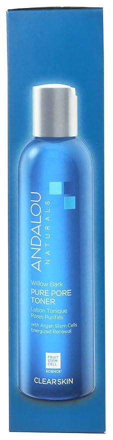 Andalou Naturals Toner Ounces, Willow Bark Pure Pore, 6 Fl Oz