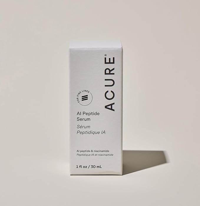 Acure AI Peptide Serum for Face & Skin - Anti Aging Skincare for Women, Niacinamide, Hydrating Facial Care, Face Serum for Firm Skin, Reduces Wrinkles & Uneven Tone, Brightens & Enhances Glow- 1 fl oz