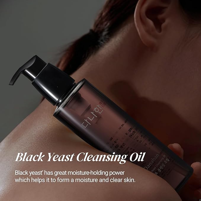 Danahan Black Yeast Cleansing Oil 200ml 6.76 Fl. Oz. Gentle Makeup Remover Facial Cleanser Plant-based Vegan Oil Korean Skincare