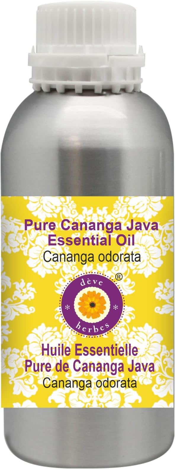 Deve Herbes Pure Cananga Java Essential Oil (Cananga odorata) Steam Distilled 300ml (10 oz)