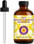 Deve Herbes Pure German Chamomile Essential Oil (Matricaria recutita) with Glass Dropper Steam Distilled 120ml (4 oz)