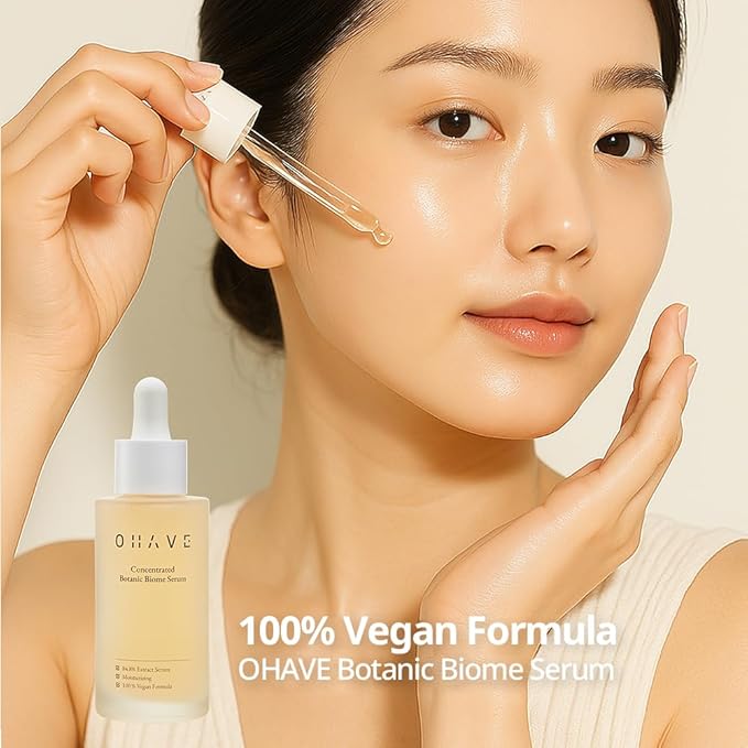 OHAVE Vegan Serum - Natural Ingredients for Even Skin Tone Skin Vitality & Firmness Care Cruelty Free Dermatologically Tested for Low Irritation Suitable for All Skin Types 20 Free Clean Beauty - 50ml