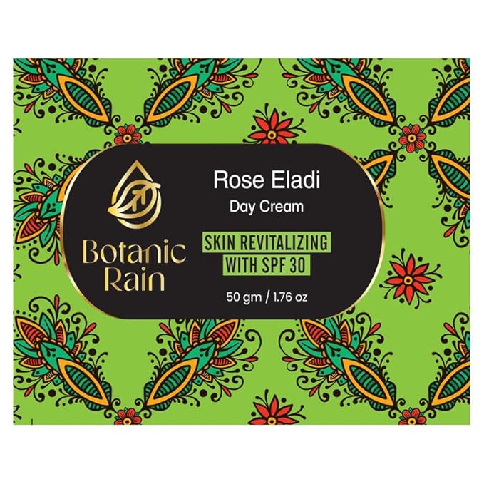 Natural Face Moisturizer With SPF 30 With Rose And Eladi, Organic Sunscreen For Face, Ayurveda Products For Crepey Skin Repair, 1.76 fl oz (Pack of 2)