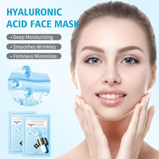 Facial Masks Skincare for Women,Moisturize Face Mask Sheet for Girl,Hydrating Face Mask for All Skin Types,Dry Skin & Sensitive Skin (10-Packs)