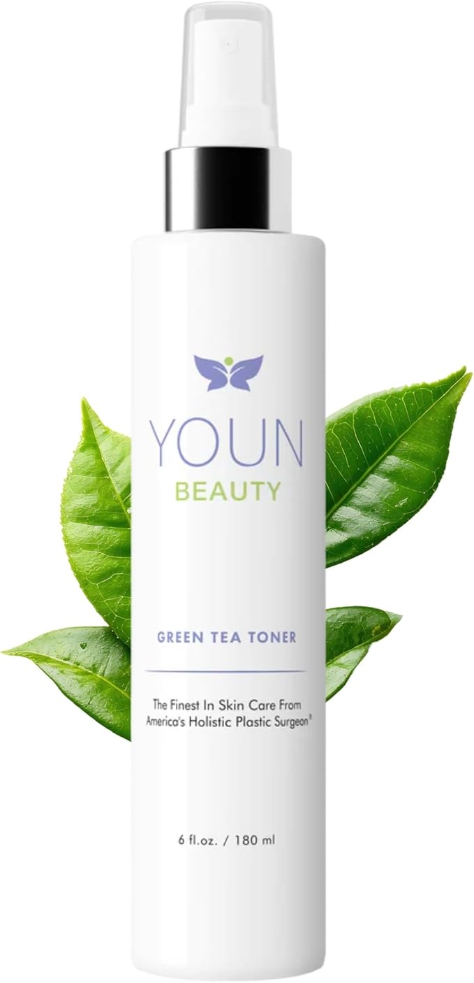 YOUN Beauty Green Tea Toner Face Mist Spray | Alcohol-Free, pH-Balancing & Hydrating Toner with Green Tea and Chamomile Extracts by Dr. Anthony Youn (180ml)