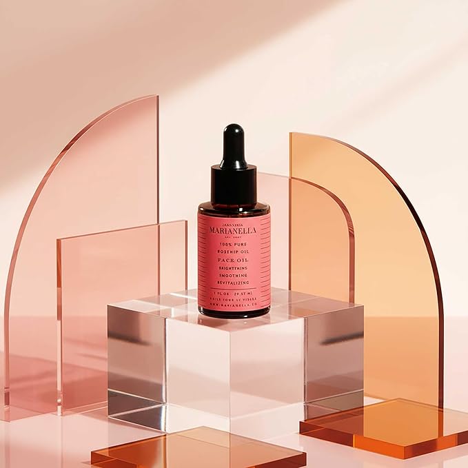 Jaboneria Marianella 100% Pure Rosehip Face Oil — Vitamin A & C for Brightening & Wrinkle Reduction — Lightweight Facial Oil for All Skin Types