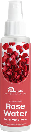 Steam Distilled Rose Water Spray and Toner, 3.38 fl Oz